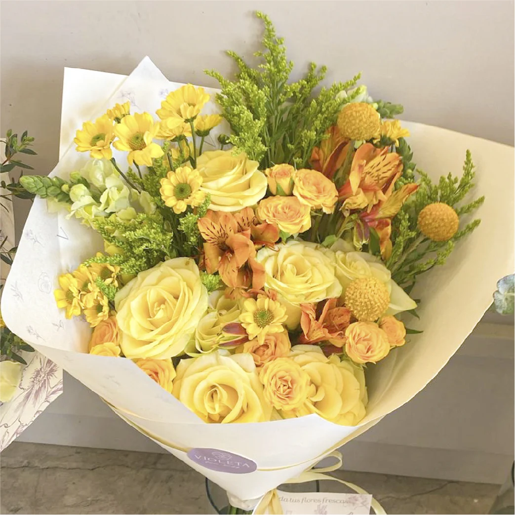 Bouquet Violeta Amarillo