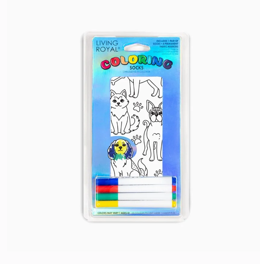 Dog Coloring Socks